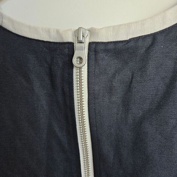 Mint velvet linen cotton blend Black and Cream Top Womens Size 14 with lining. - Picture 11 of 14